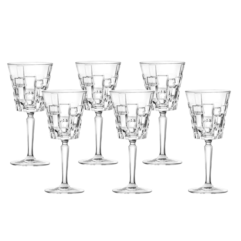 LORREN HOME TRENDS ETNA SET OF 6 RED WINE GOBLETS