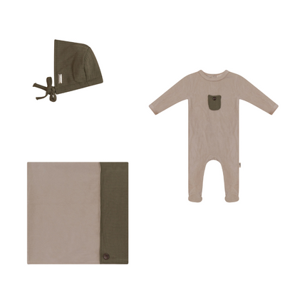 Bondoux Knit Pocket Layette Set