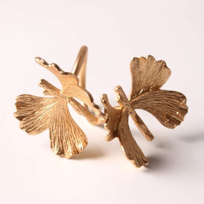 Gold Butterfly Napkin Rings