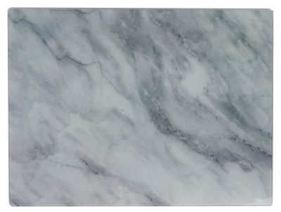 Glass Cutting Board Gray Marble Design