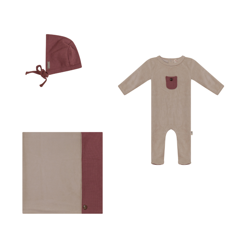 Bondoux Knit Pocket Layette Set