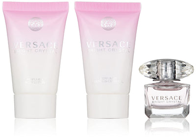 Versace Bright Crystal for Women 3 Piece Set Includes : 1.7 oz Eau de Toilette Spray + 1.7 oz Shower Gel + 1.7 oz Body Lotion