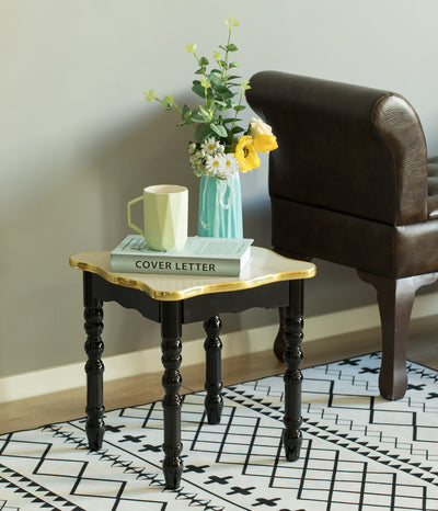 Square Wooden Side Table, Living Room Accent End Table