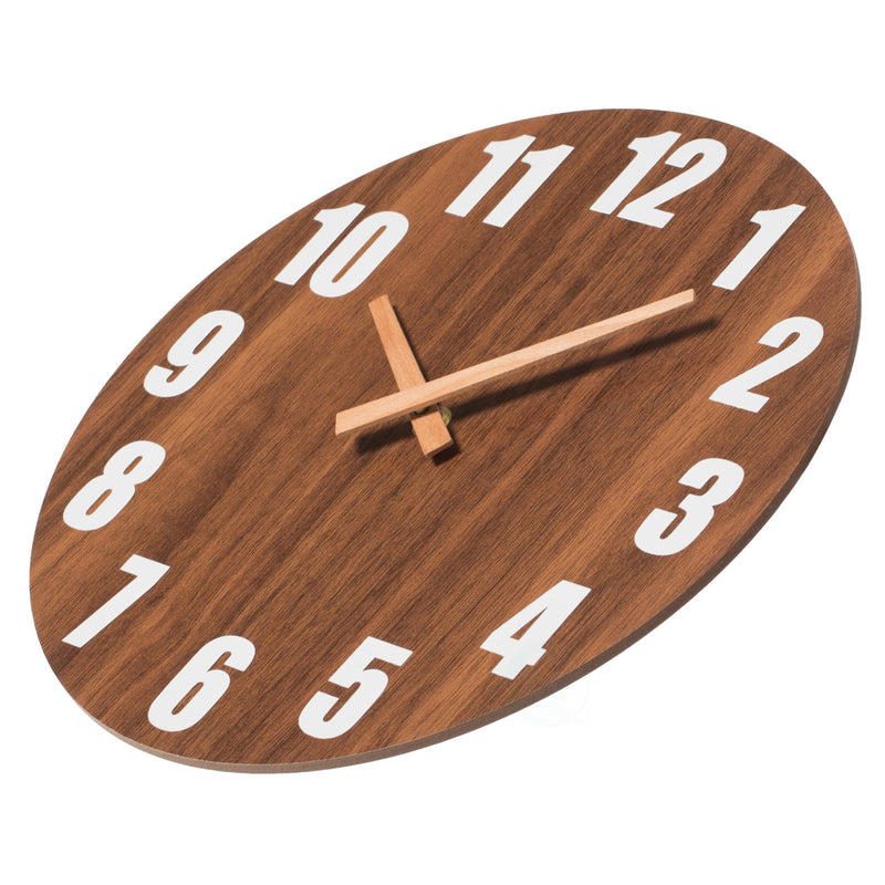 Antique Home Decor Wall Clock For Living Room, Bedroom, Kitchen, or Dining Room, Brown Natural Wood