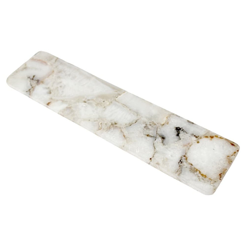 Long White Agate Platter