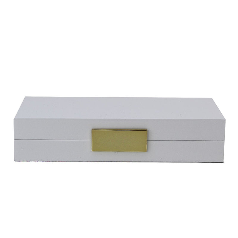 White Lacquer Box With Gold Clasp