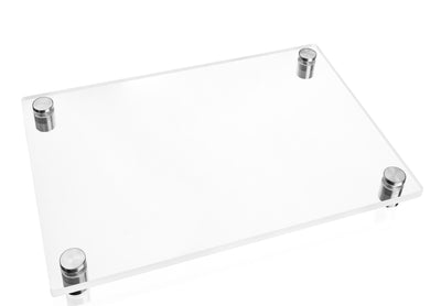 Extra Thick Clear Lucite Tray with Gold/Silver Legs