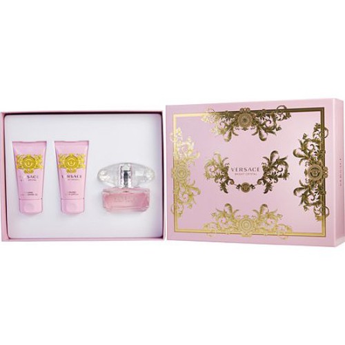 Versace Bright Crystal for Women 3 Piece Set Includes : 1.7 oz Eau de Toilette Spray + 1.7 oz Shower Gel + 1.7 oz Body Lotion