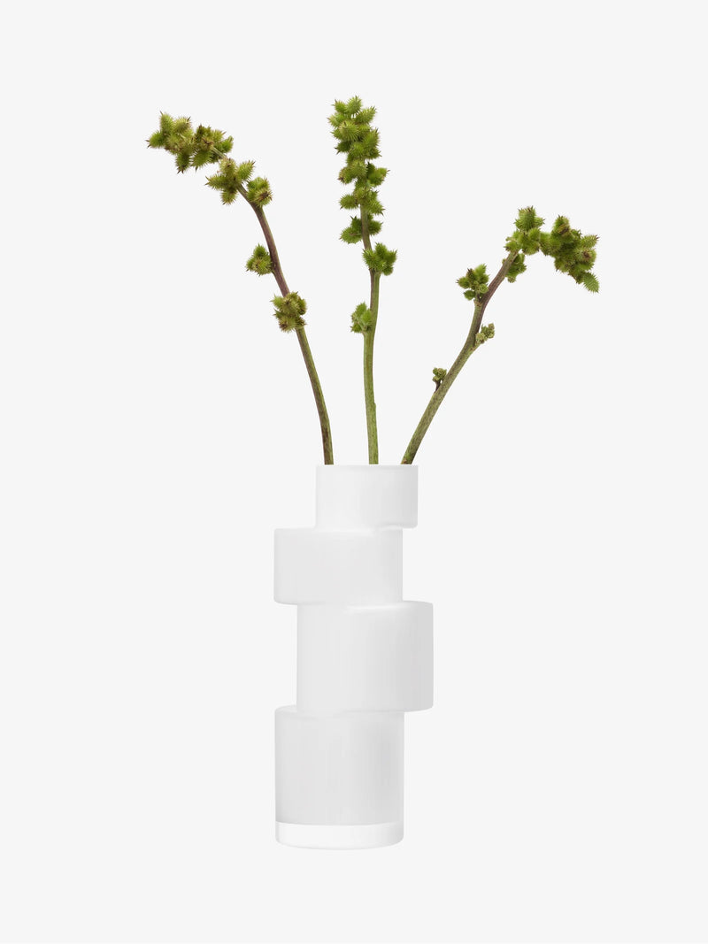 Tier Vase H13.75in Chalk White