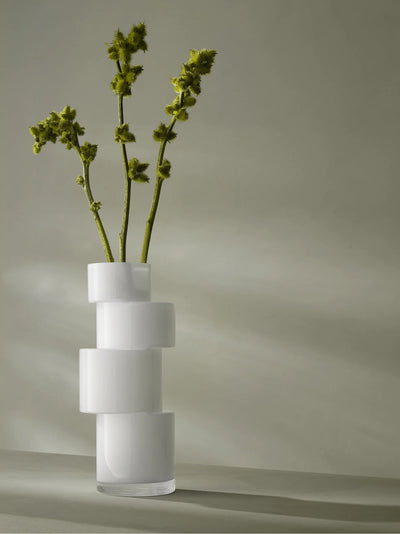 Tier Vase H13.75in Chalk White