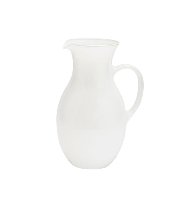 White Glass Pitcher