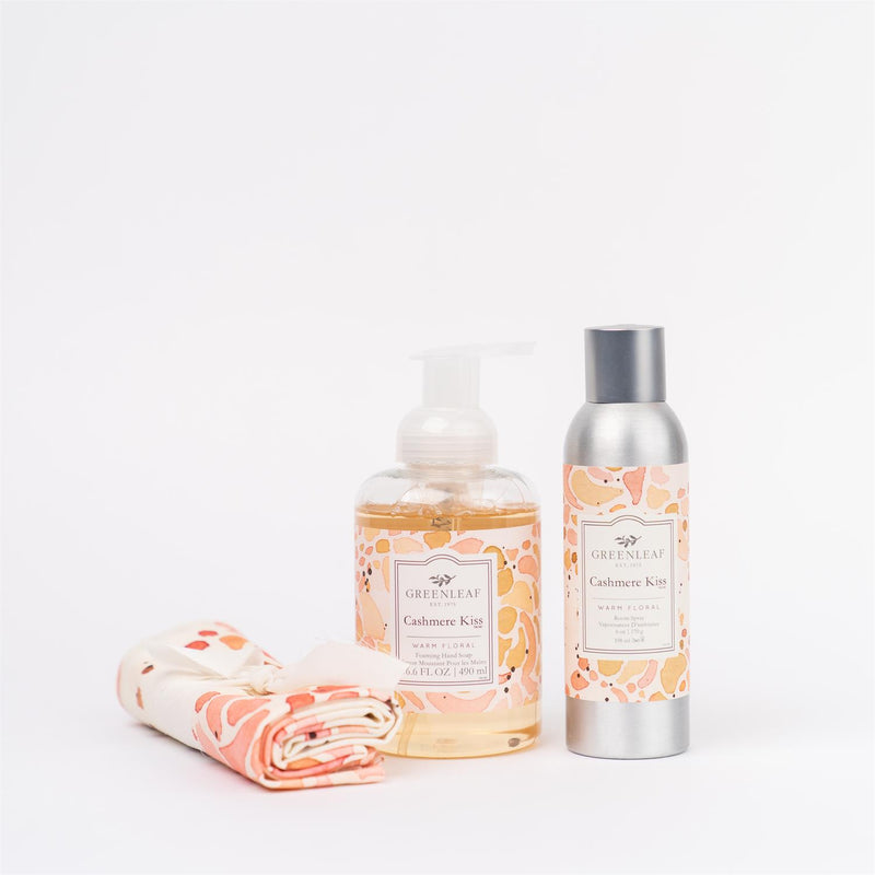 Tea Towel, Foaming Soap, and Room Spray Gift Set Cashmere Kiss