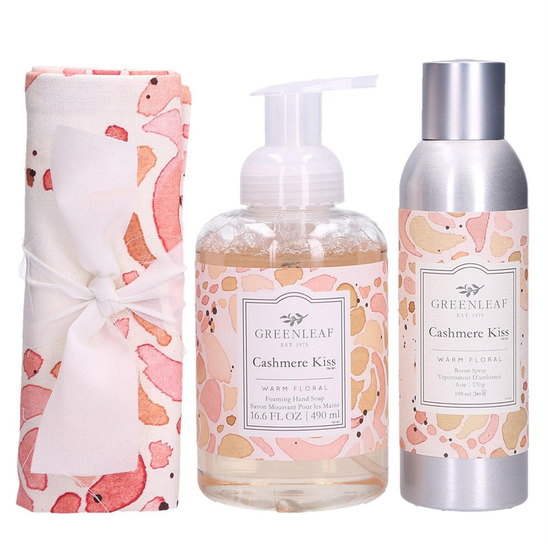 Tea Towel, Foaming Soap, and Room Spray Gift Set Cashmere Kiss