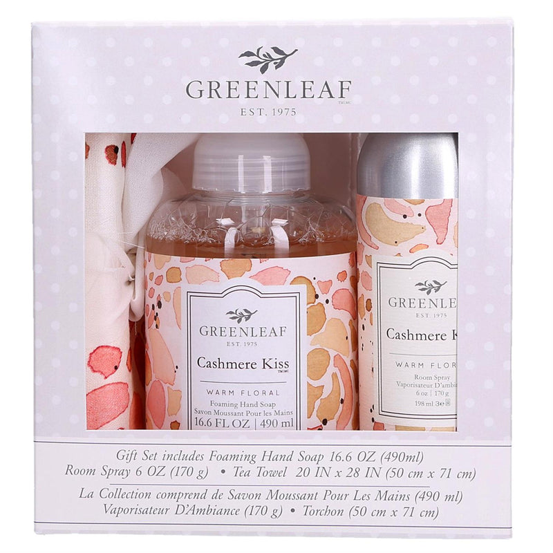 Tea Towel, Foaming Soap, and Room Spray Gift Set Cashmere Kiss