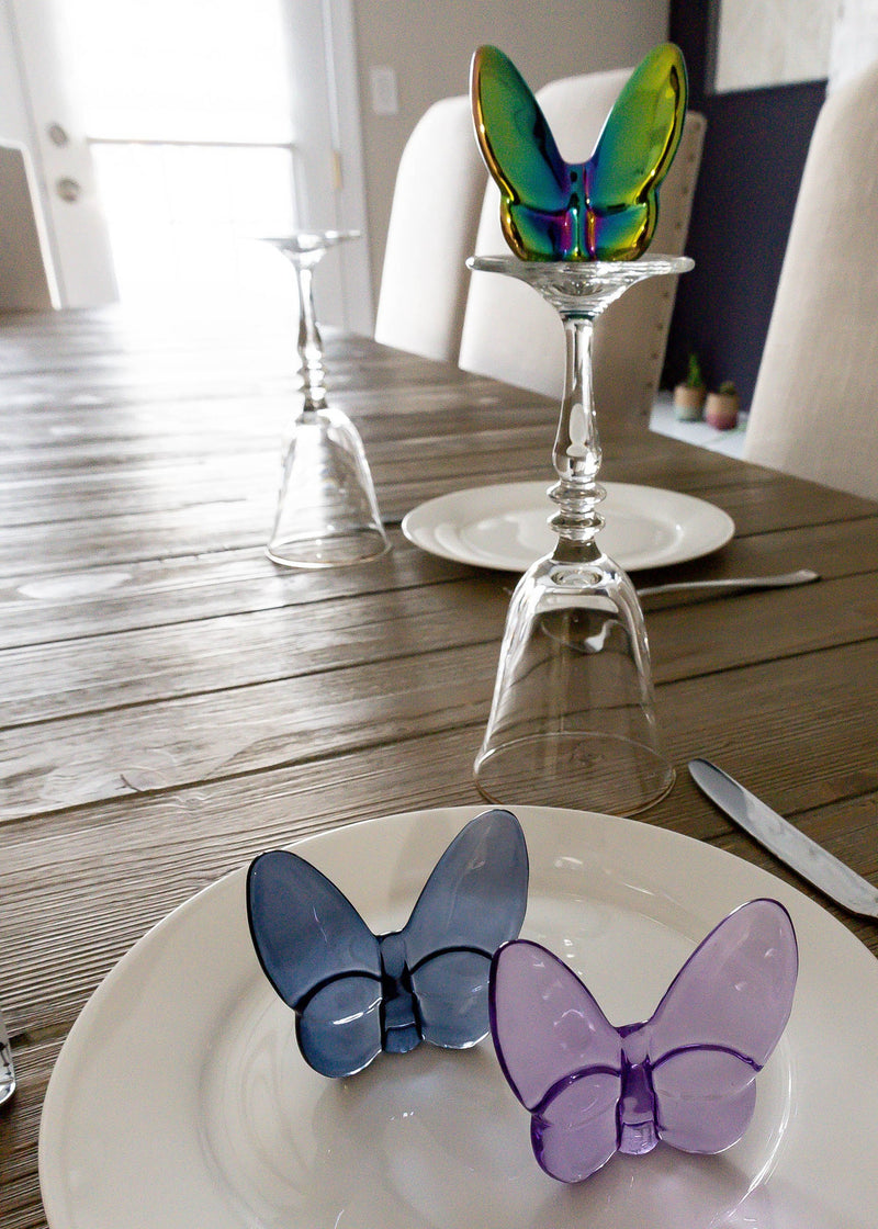 Le Mariposa Exclusive Crystal Butterfly Home Decor in Navy