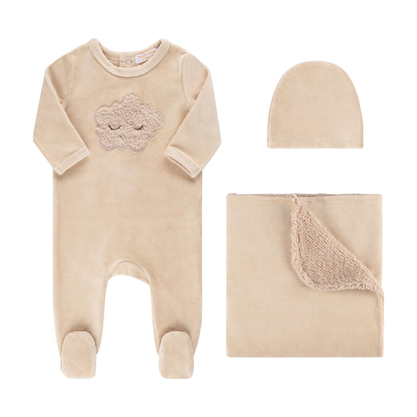 Tricot Bebe Sherpa  Footie Set