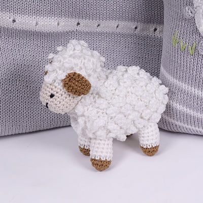 Little Crochet Lamb Baby Toy, Handmade