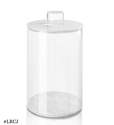 Luxe Round Marble Canister 5”