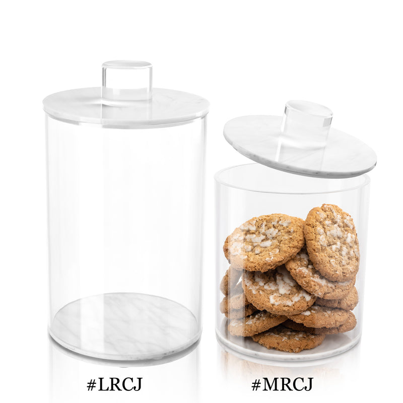 Luxe Round Marble Canister 5”