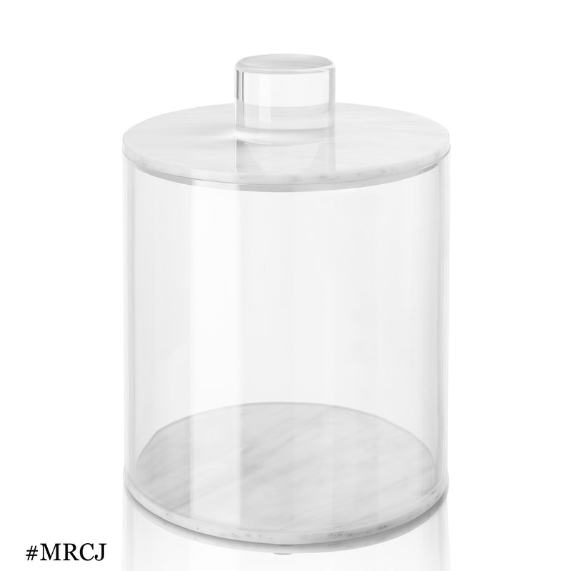 Luxe Round Marble Canister 5”