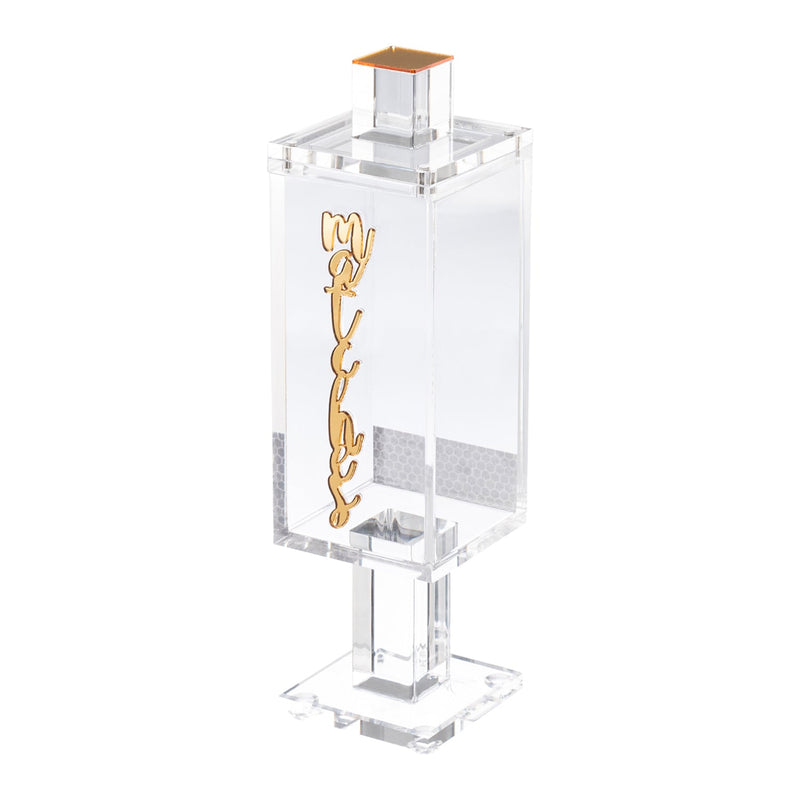 Clear Lucite Matches Holder with Magnetic Lid