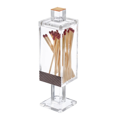 Clear Lucite Matches Holder with Magnetic Lid