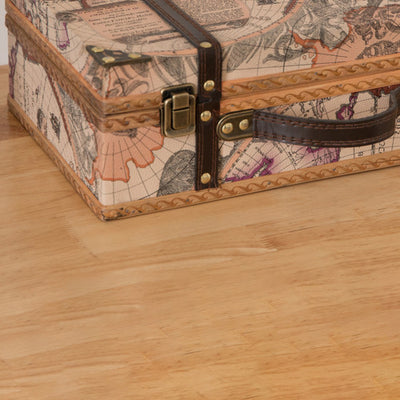 Old World Map Suitcase