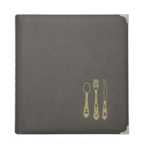 Leatherette Recipe Binder - Gray