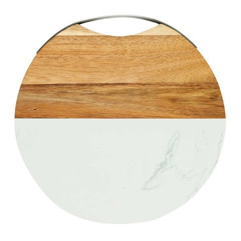 Wood & Stone Serving Board - True Blue