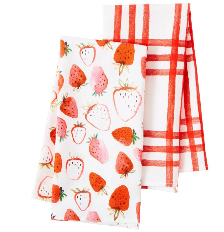 Strawberry Fields Flour Sack Towels