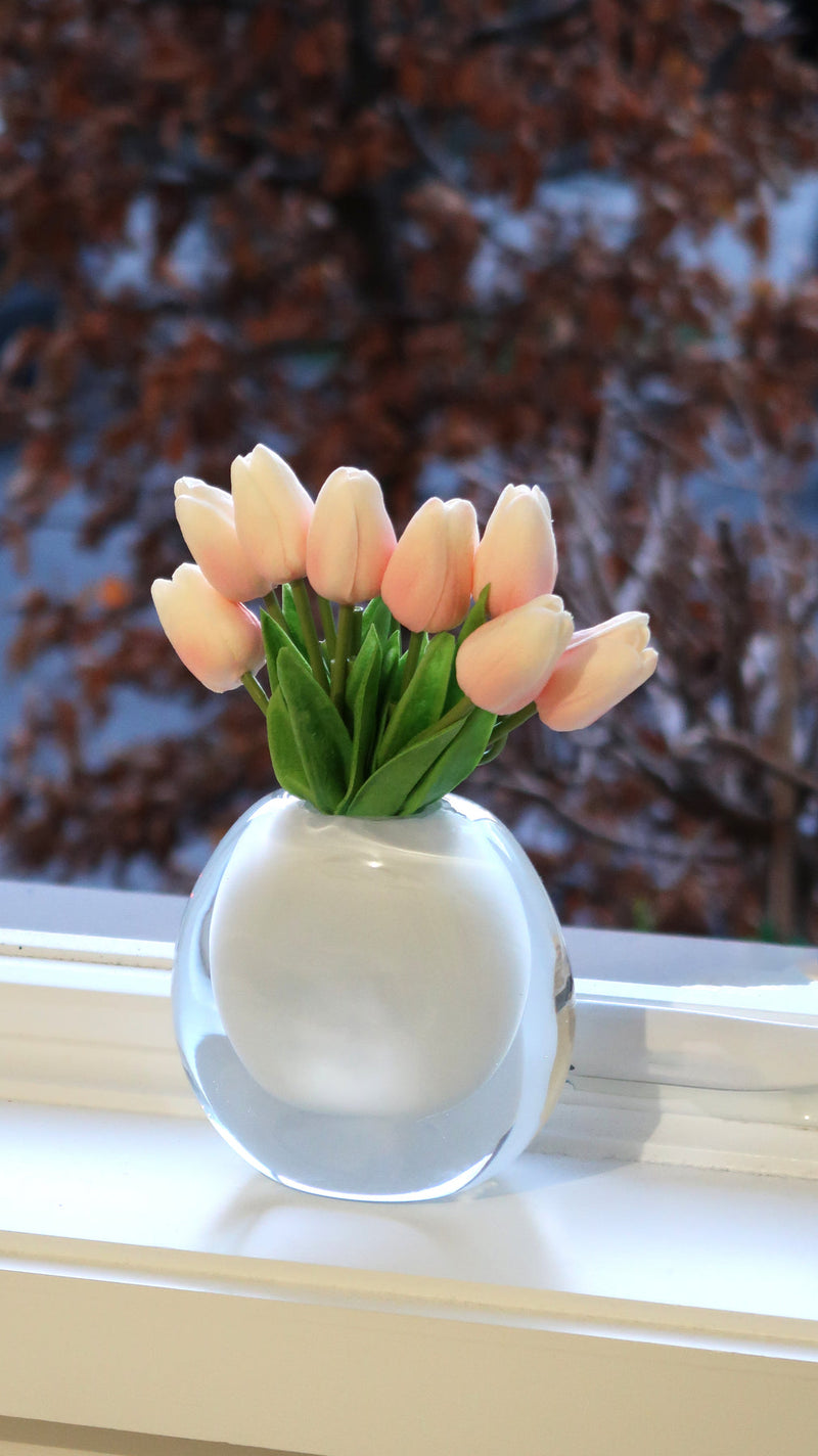 Double Wall Crystal Vase With White Inner