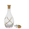 Vintage Wine Decanter Bottle, 24K Gold and Crystal