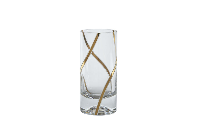 Set of 6 Vintage Water Glasses, 24K Platinum/Gold