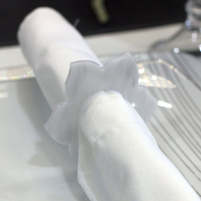 Lucite Flower Napkin Rings