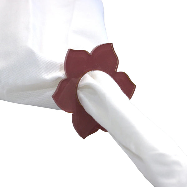 Lucite Flower Napkin Rings