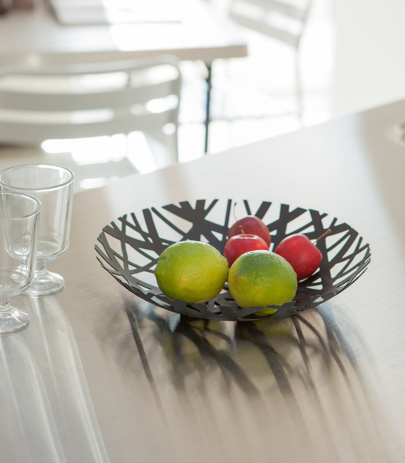 Birds Nest Woven Metal Fruit Basket Bowl