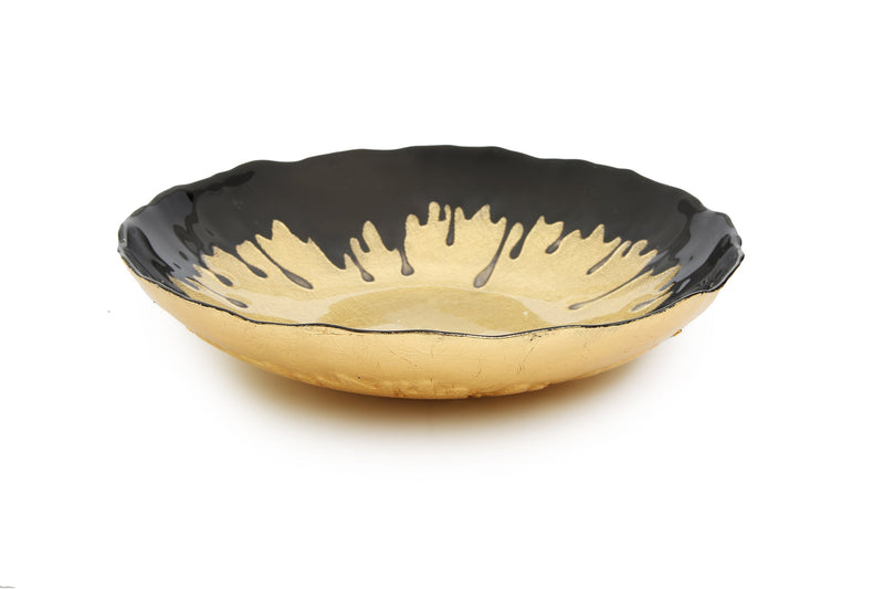 11.75"D Gold Dipped Salad Bowl