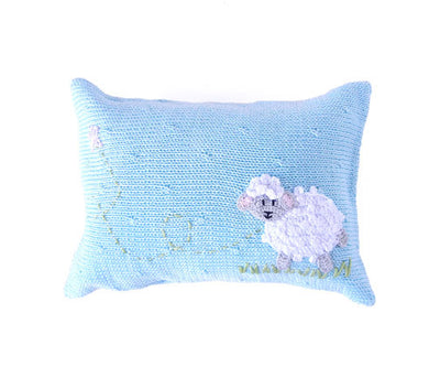 Hand Embroidered Lamb Mini Pillow for Babies