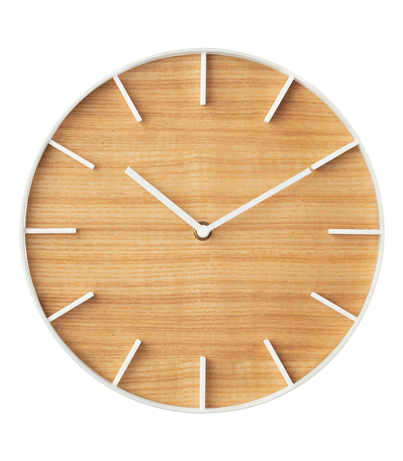 Modern Wood and Metal Wall Clock