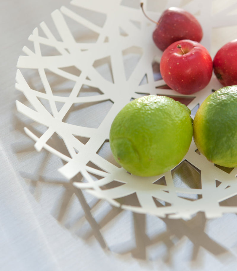 Birds Nest Woven Metal Fruit Basket Bowl