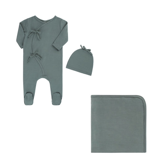 Tricot Bebe Bamboo Kimono 3pc Footie set