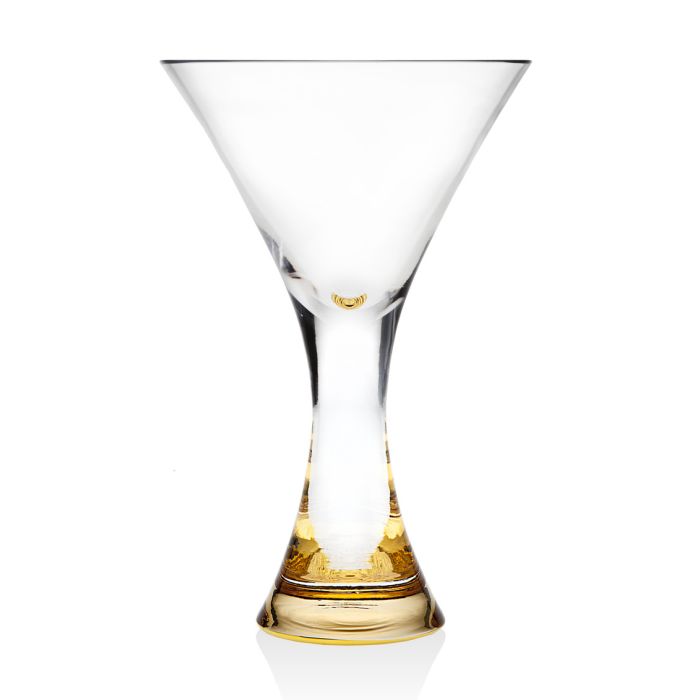 Martini Finley Gold Glass Set Of 2- 10 oz