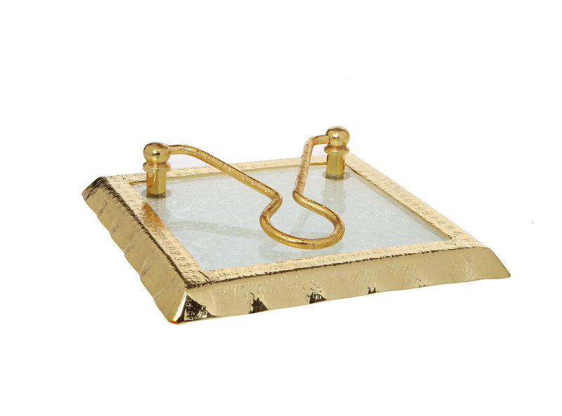 Napkin Holder with Gold Rim