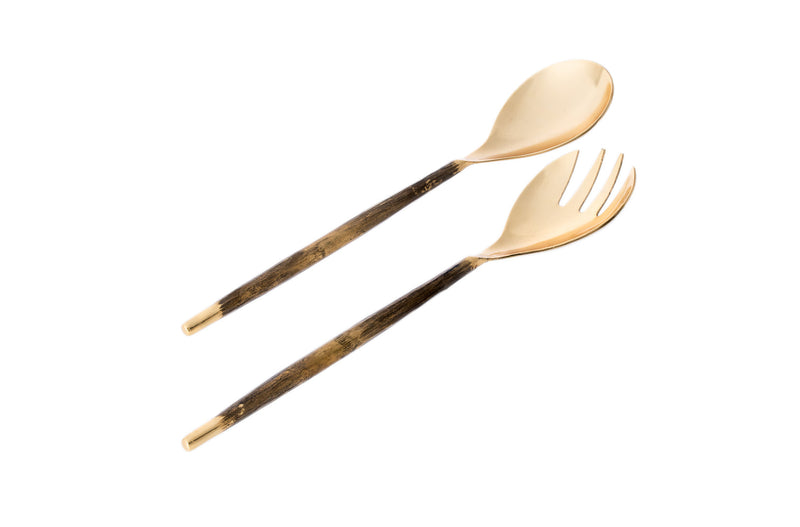 Set of 2 Gold Salad Servers