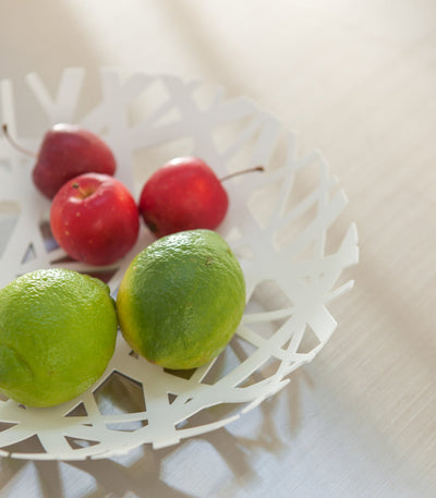 Birds Nest Woven Metal Fruit Basket Bowl