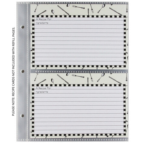 QP12 Pocket Page Refills - For QP12 Pocket Page Recipe Book