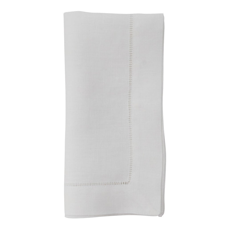 Classic Hemstitched Linen Dinner Napkin