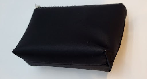 Black Satin Clutch w Beaded Flap