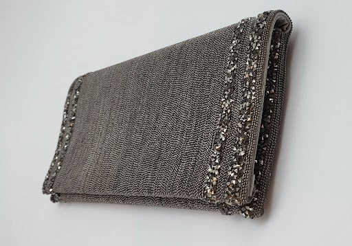 Pewter Grey Flip Clutch