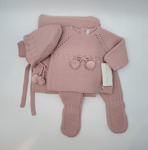 Pink 4 pc Knit Outfit